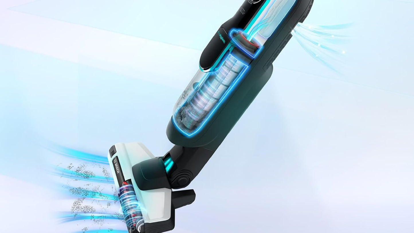 Bosch - Aspirador sin cable Athlet ProHygienic, Serie 6, hasta 60 minutos de autonomía, blanco, BCH86HYG2