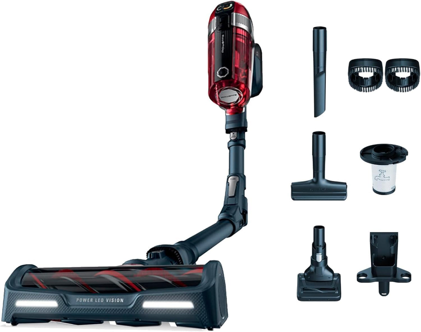 Rowenta Xforce Flex 11.60 Animal Care – Aspiradora Escoba sin Cable de 300W, para suelos, sofás y pared, filtra hasta 99,9% partículas, depósito 0,9L, Incluye Accesorios para pelos de mascotas, RH9878