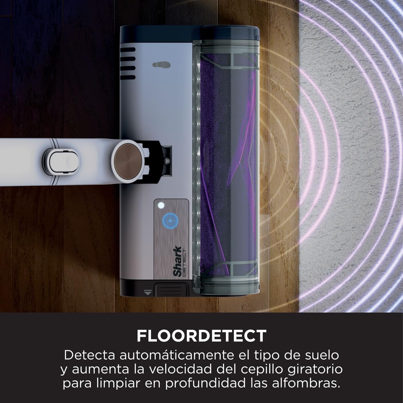 Shark Detect Clean & Empty Cordless Vacuum, 240 W, 2 Liters, 80 Decibeles, Blanco