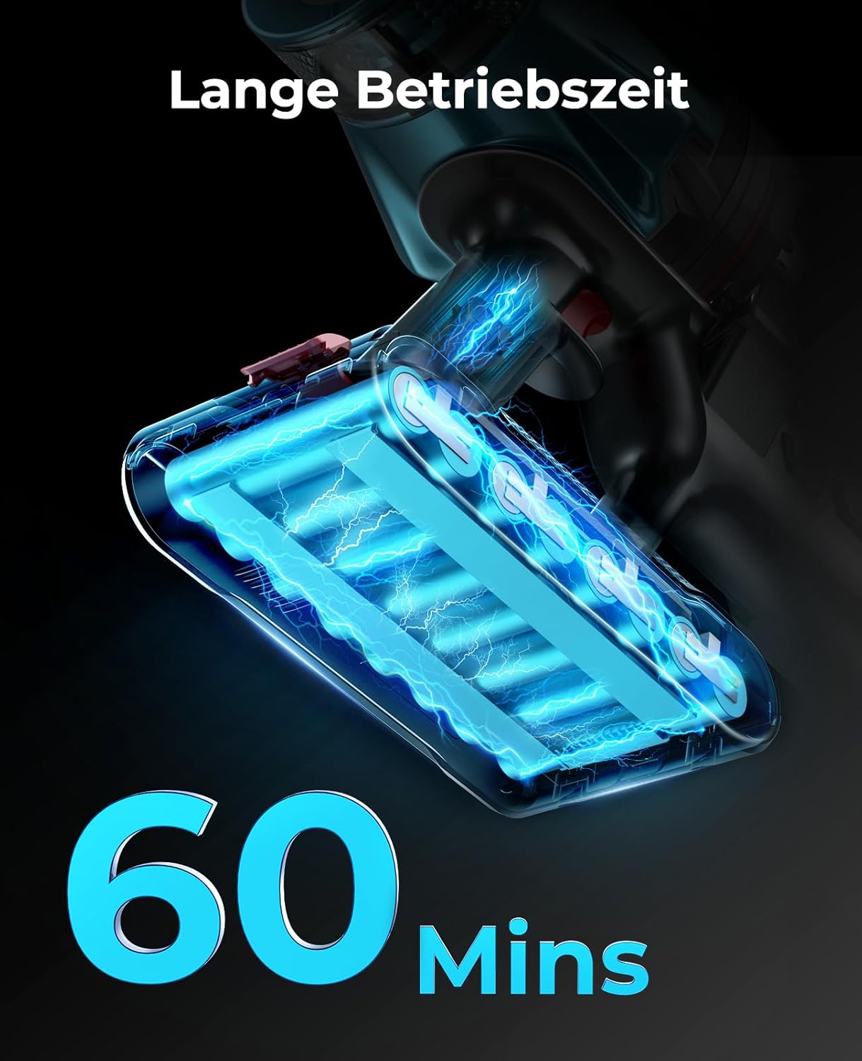 45kPa/550w/60Min Aspiradora sin Cable Potente Escoba Aspiradora Vertical sin Cable Aspirador Escoba Antienreda con 7 etapas filtradas LED Pantalla Táctil para Suelo/Alfombra, Recargable de Pared, 1.5L