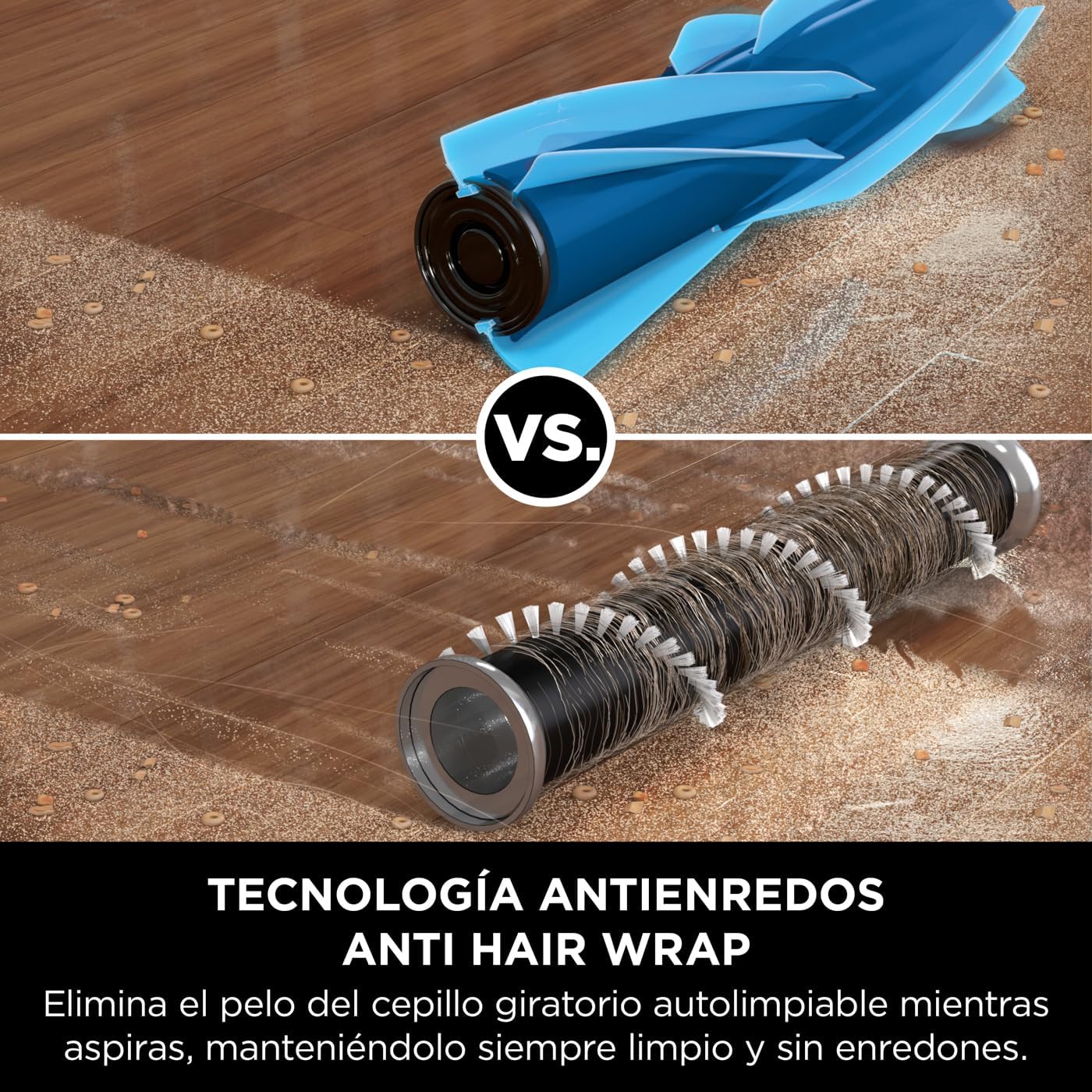 Shark Clean & Empty Aspiradora sin cable, 40 min de autonomía, sistema de vaciado automático, ligera, Anti Hair Wrap, minicepillo pelo de mascotas y boquilla estrecha, luces LED, blanco/azul, BU3521EU