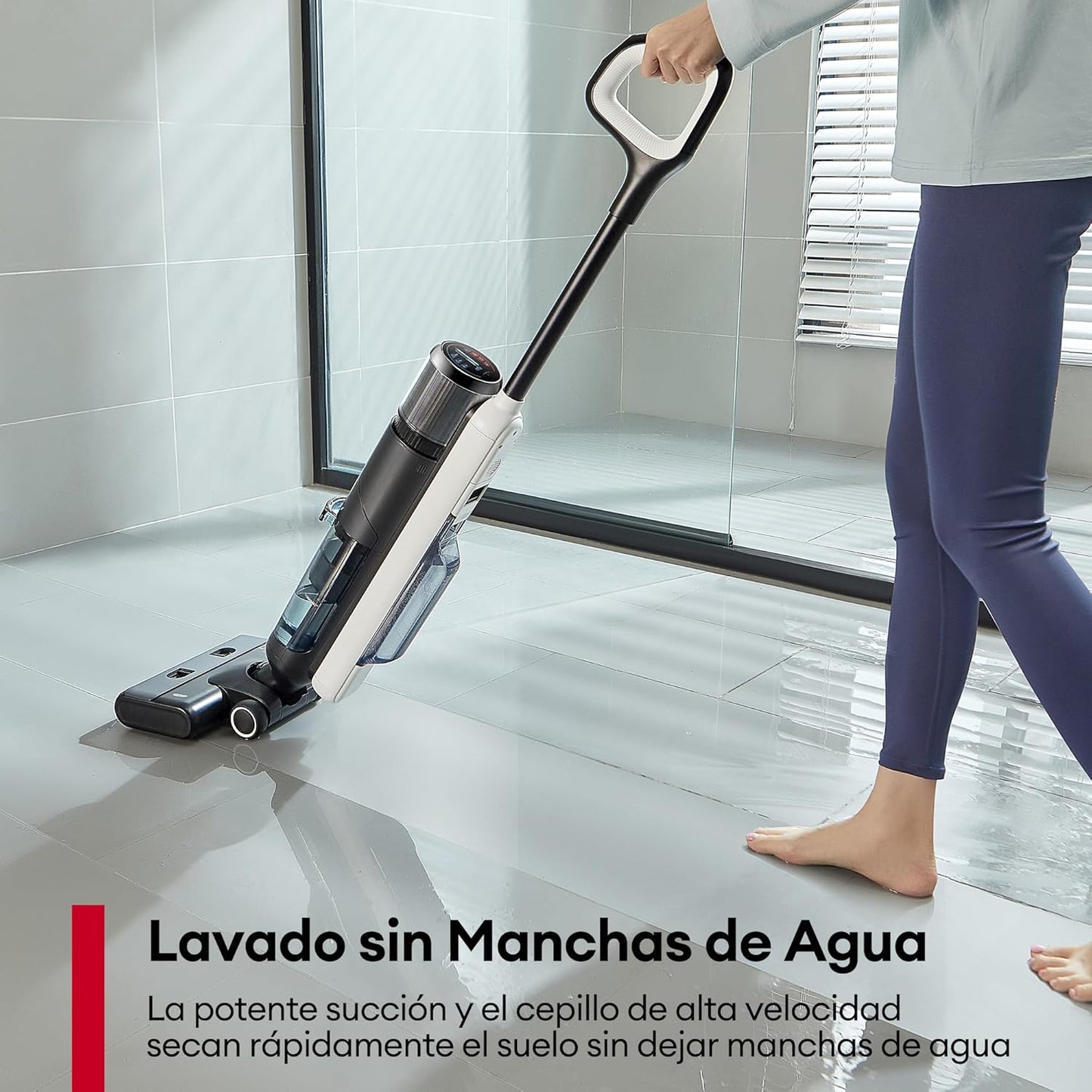 Ultenic Aspiradora Escoba Inteligente 3 en1 (Seco/Húmedo) Autolimpieza y 50min Autonomía | Aspiradora Fregona Eléctrica para para Suelos Duros/Laminados | Certificado CE-RoHS