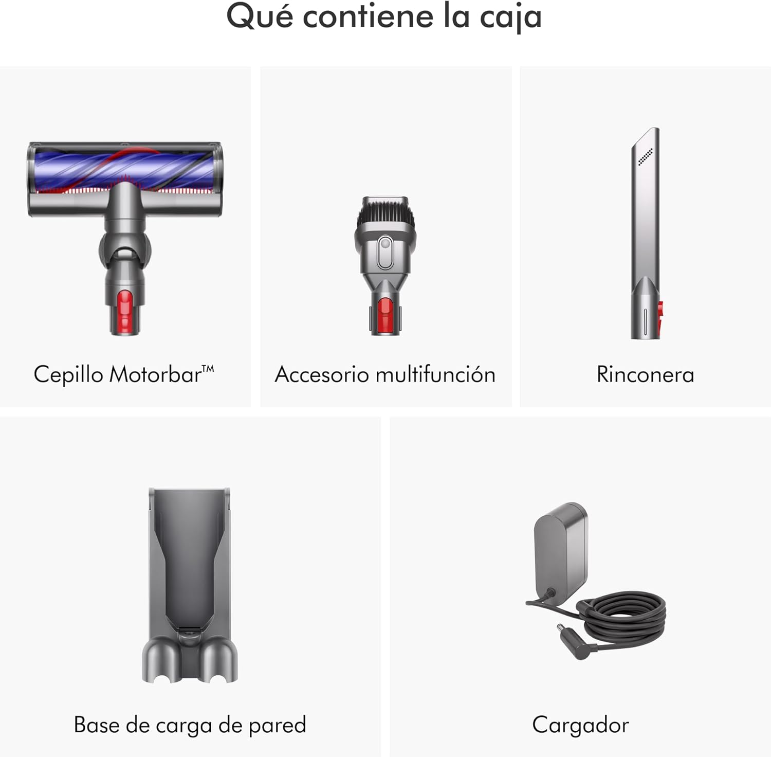 Dyson V8 Advanced™ Aspiradora sin Cable – 130 AW, 40 min de autonomía, Cepillo Motorbar con tecnología antienredos, Accesorio multifunción rinconera, Puerto de Carga, Plata/Níquel