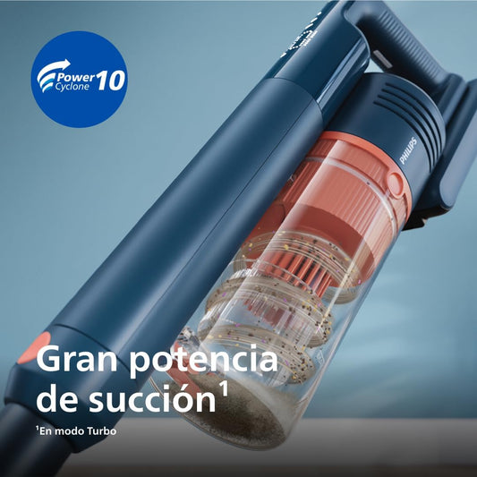 Philips Aspiradora Sin Cable Serie 5000 Pet,Potente Succión en Suelos Duros y Alfombras, 60 Min de Autonomía, Cepillo con Luz LED,para Mascotas, Módulo Aqua, Batería Reemplazable (XC5142/01)