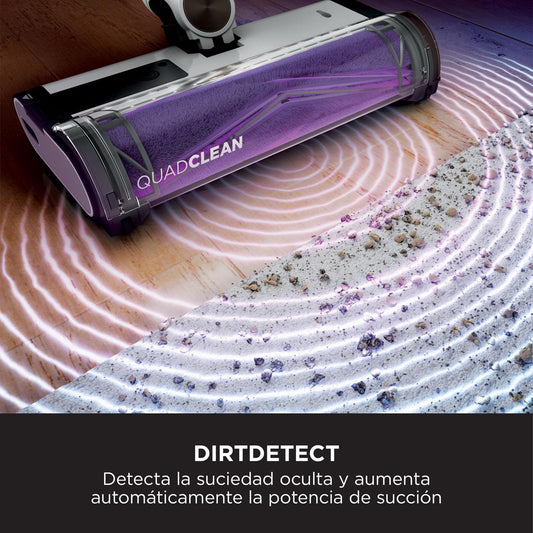Shark Detect Clean & Empty Cordless Vacuum, 240 W, 2 Liters, 80 Decibeles, Blanco