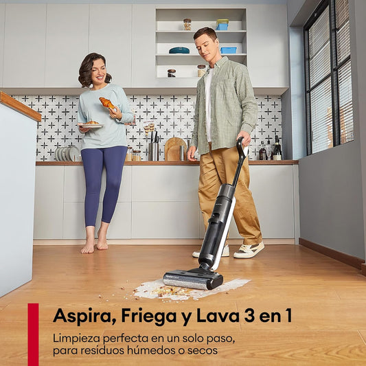 Ultenic Aspiradora Escoba Inteligente 3 en1 (Seco/Húmedo) Autolimpieza y 50min Autonomía | Aspiradora Fregona Eléctrica para para Suelos Duros/Laminados | Certificado CE-RoHS
